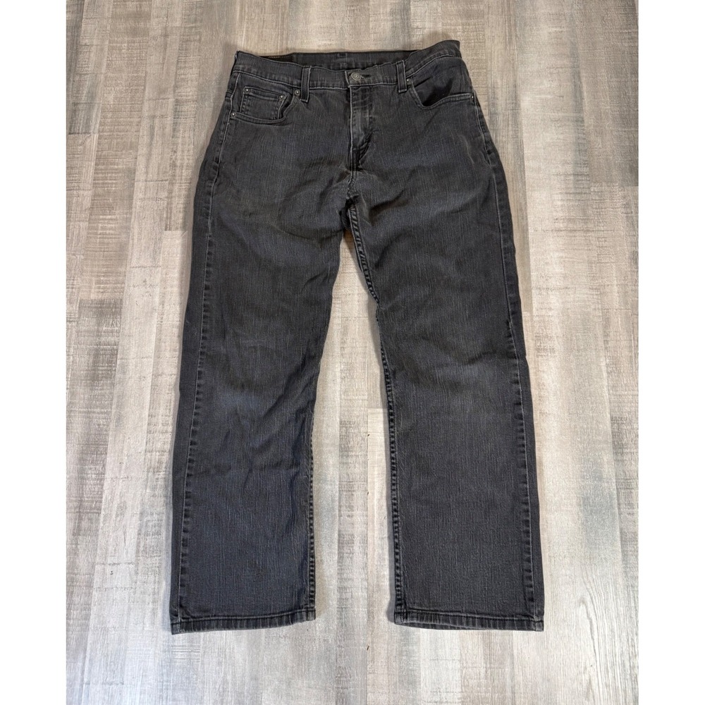 Levis 569 Loose Straight Jeans Mens 30x30 Faded Black Denim Pants 00569-0125